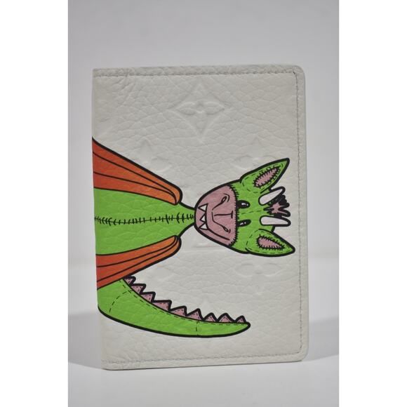 Louis Vuitton White Dragon Virgil Taurillon Leather Pocket Organizer Wallet - Picture 2 of 9